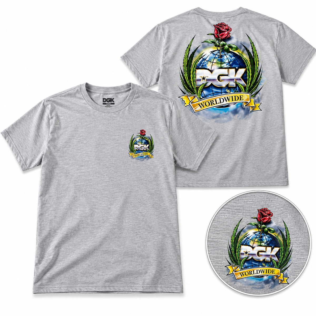 Camiseta Importada DGK - GLOBAL TEE Cinza/Grey