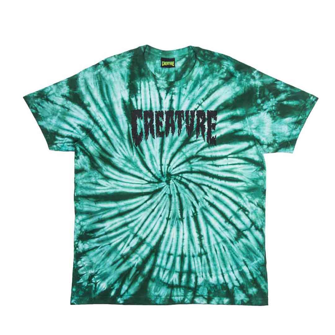 Camiseta Creature ESPECIAL SHREDDED TIE DYE - Verde/green