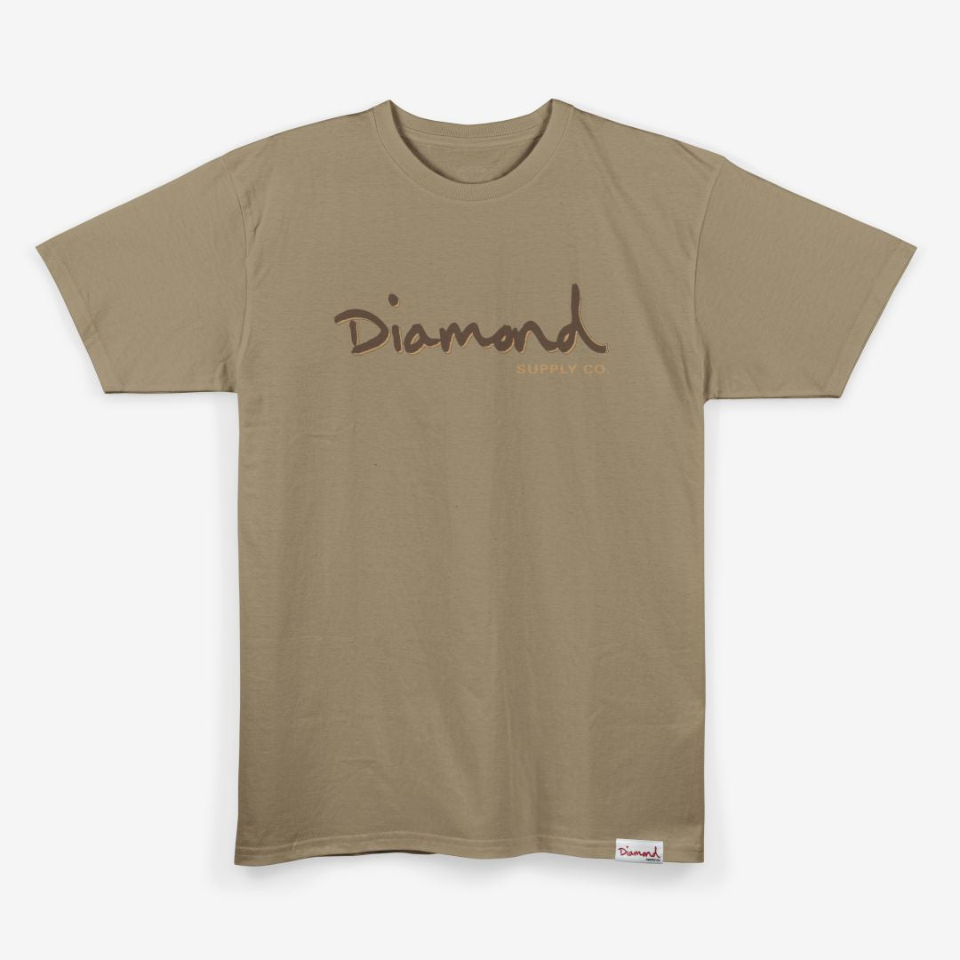 Camiseta Diamond OG SCRIPT TEE - Sand