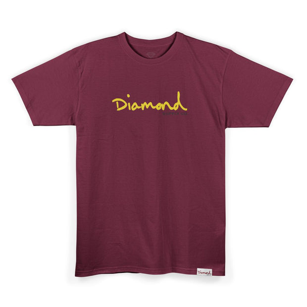 Camiseta Diamond OG SCRIPT TEE - Bordo
