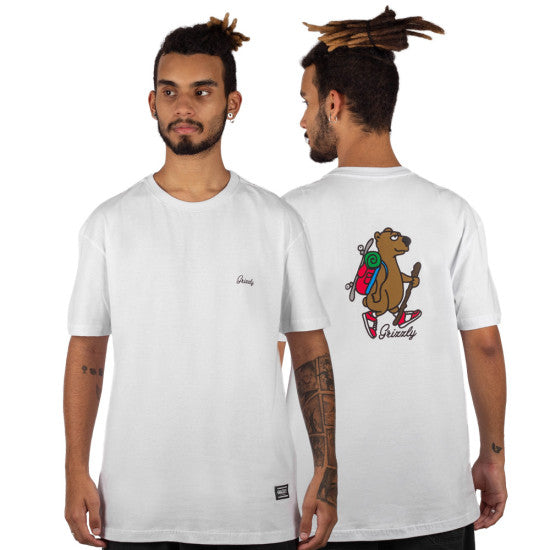 Camiseta Grizzly Hitch Hike White/Branca