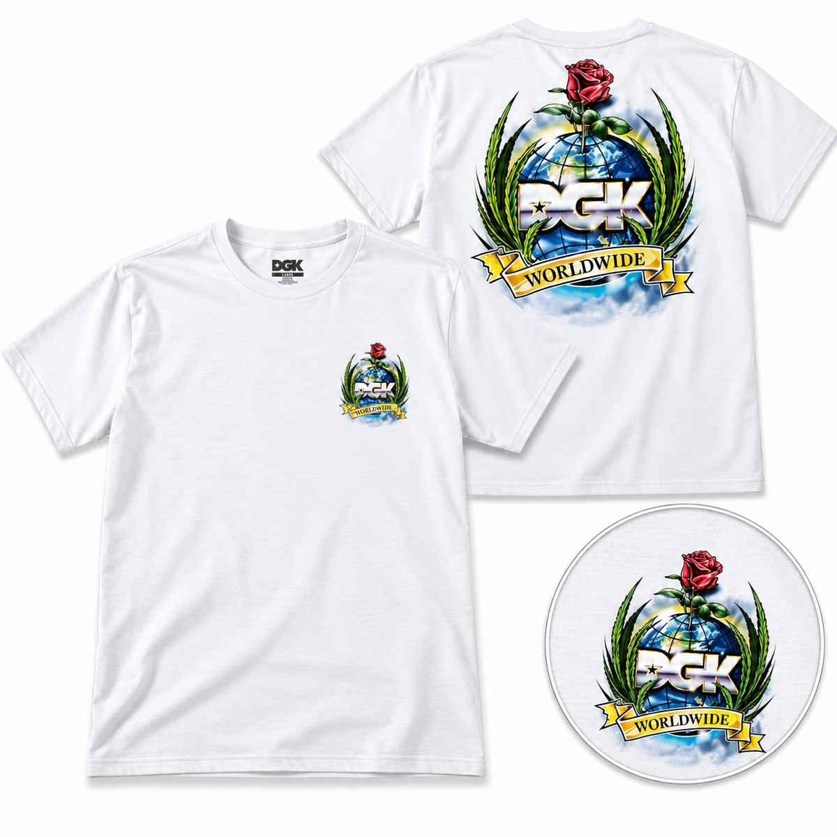 Camiseta Importada DGK - GLOBAL TEE  Branco/White - P