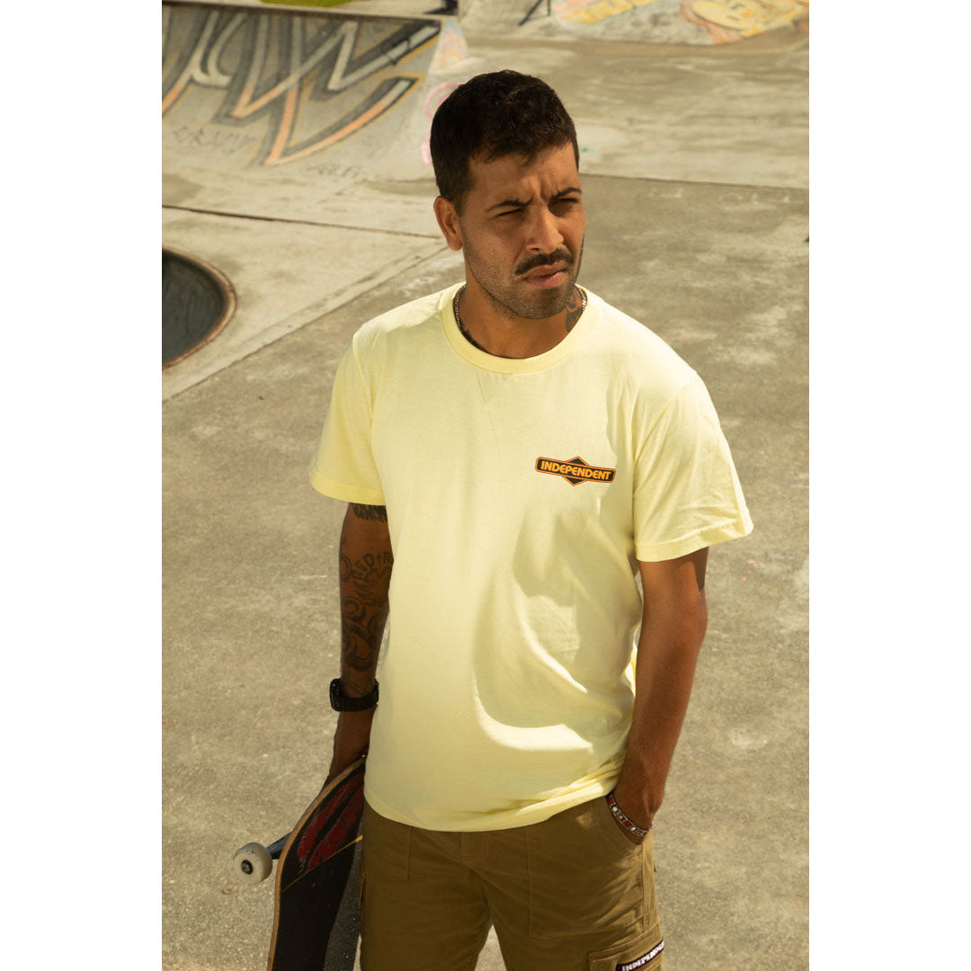 Camiseta Independent DIAMOND GROUNDWORK SS -  Bege