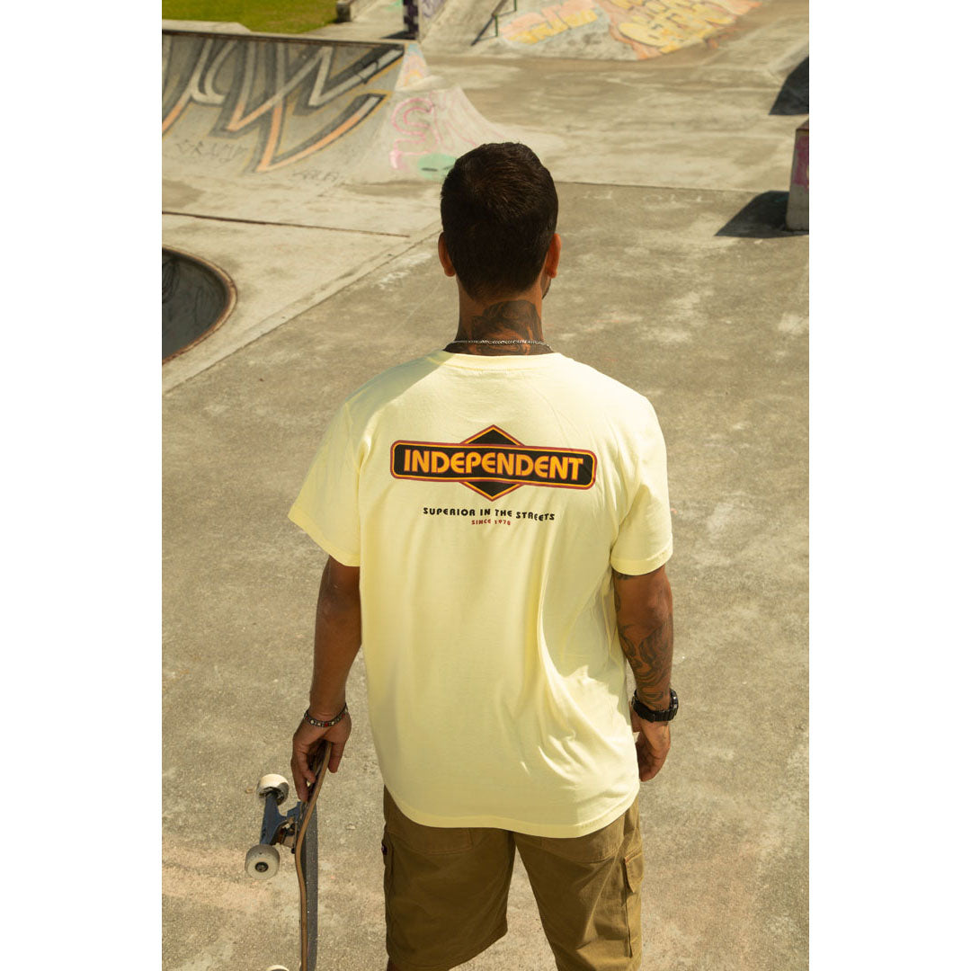 Camiseta Independent DIAMOND GROUNDWORK SS -  Bege
