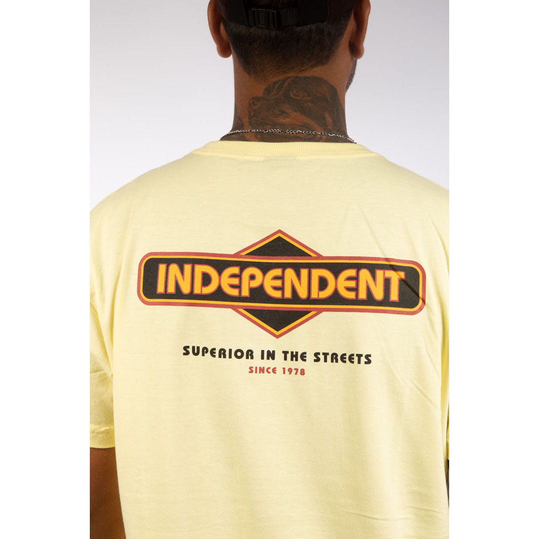 Camiseta Independent DIAMOND GROUNDWORK SS -  Bege