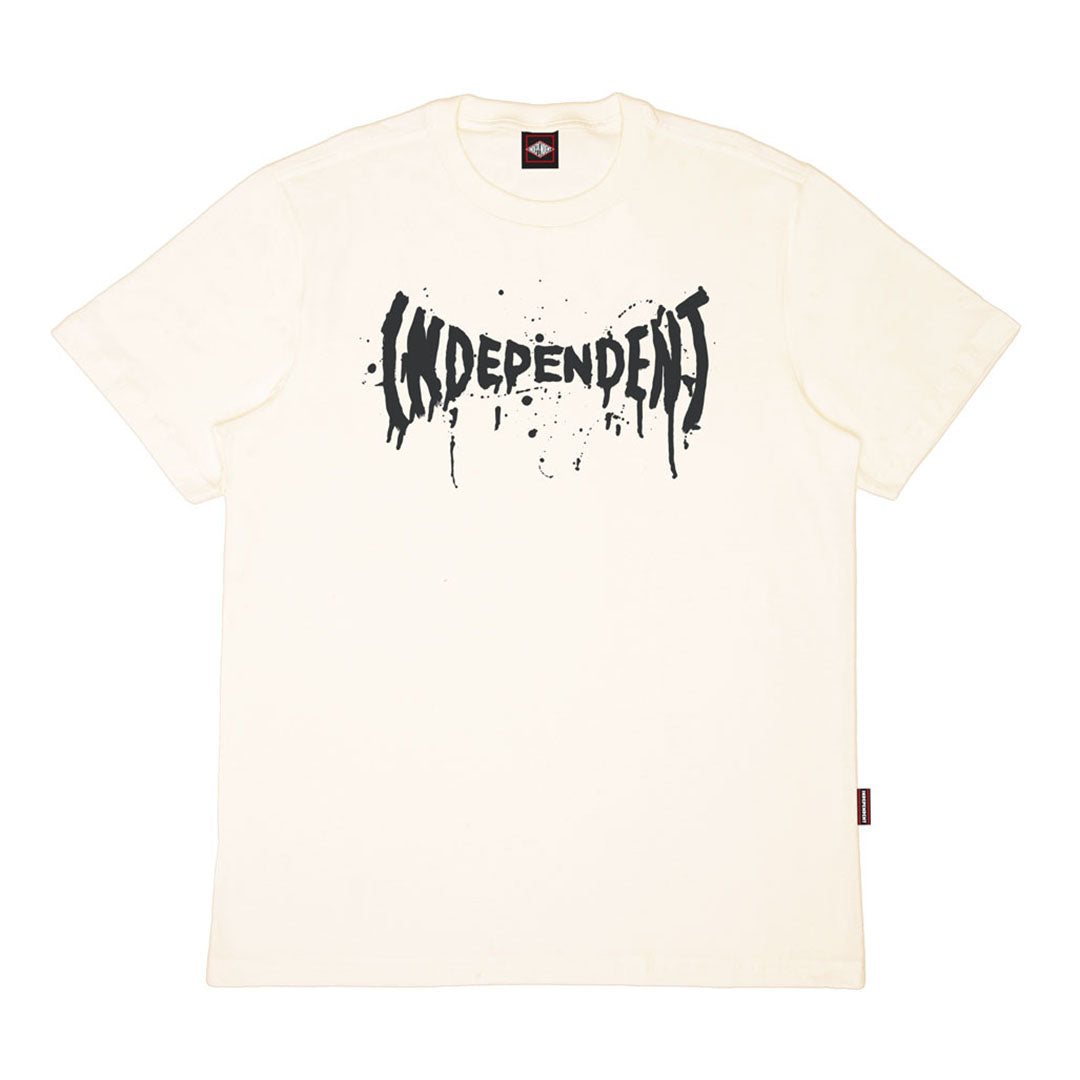 Camiseta Independent SPLATTER SPAN SS Branca Offwhite