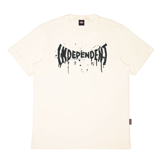 Camiseta Independent SPLATTER SPAN SS Branca Offwhite
