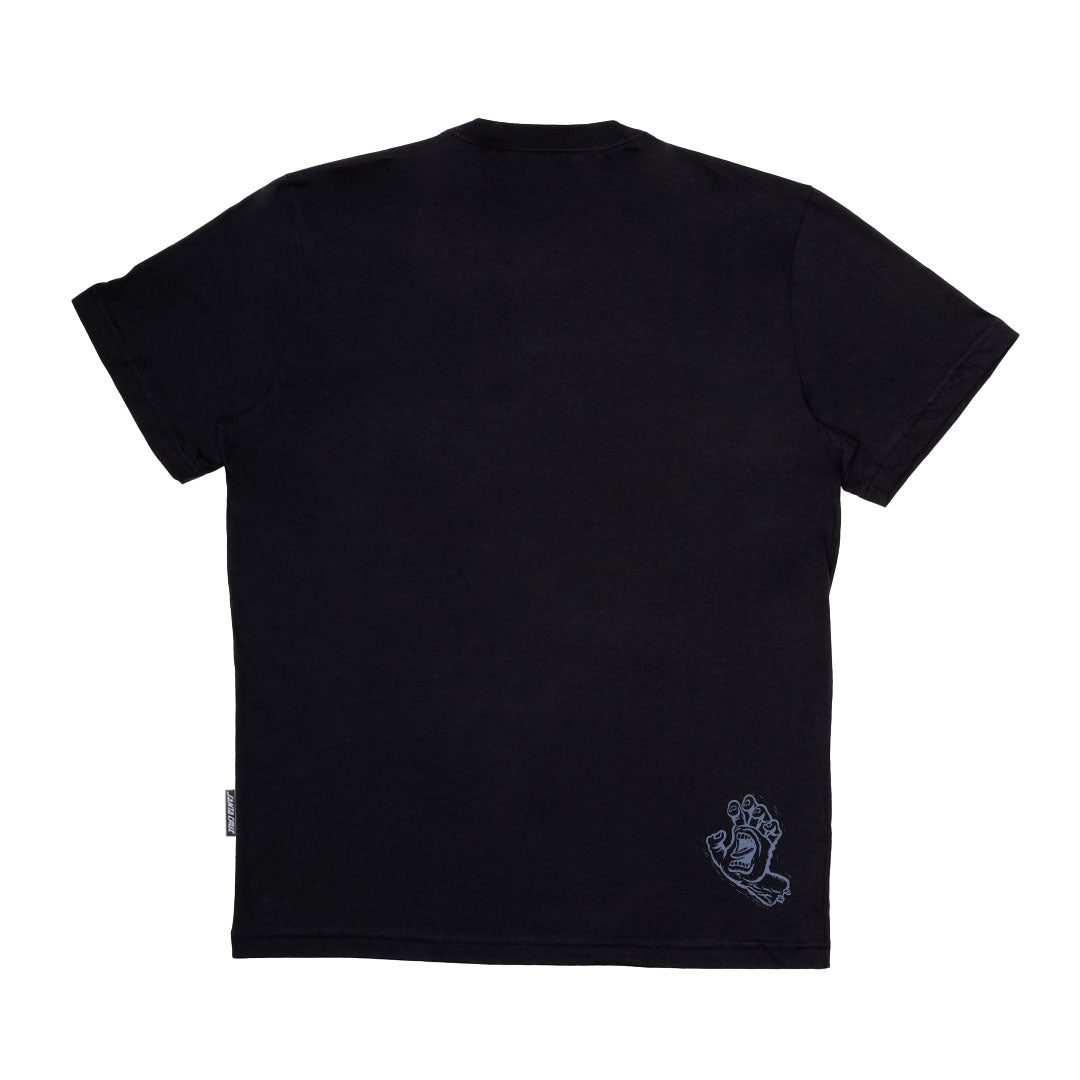 Camiseta Santa Cruz CUT STRIP FRONT - Black/Preto
