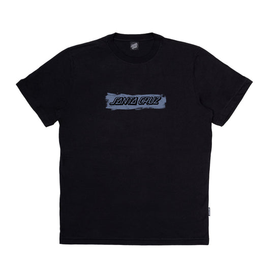 Camiseta Santa Cruz CUT STRIP FRONT - Black/Preto