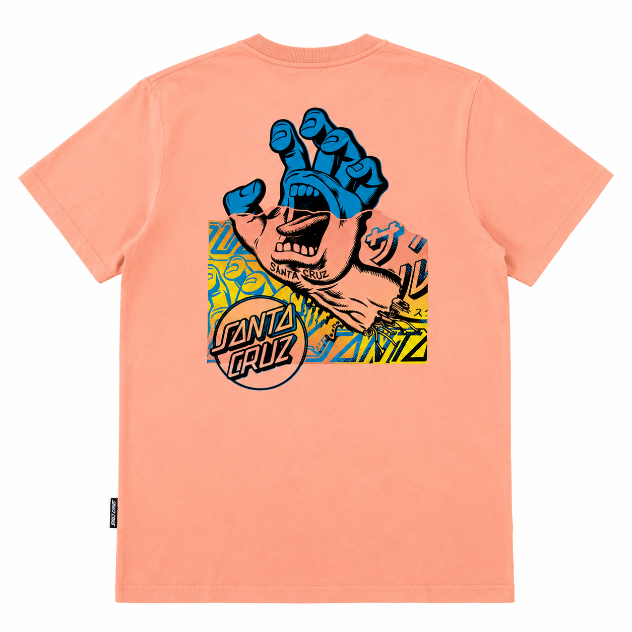 Camiseta Santa Cruz Screaming Hand Divide Salmão