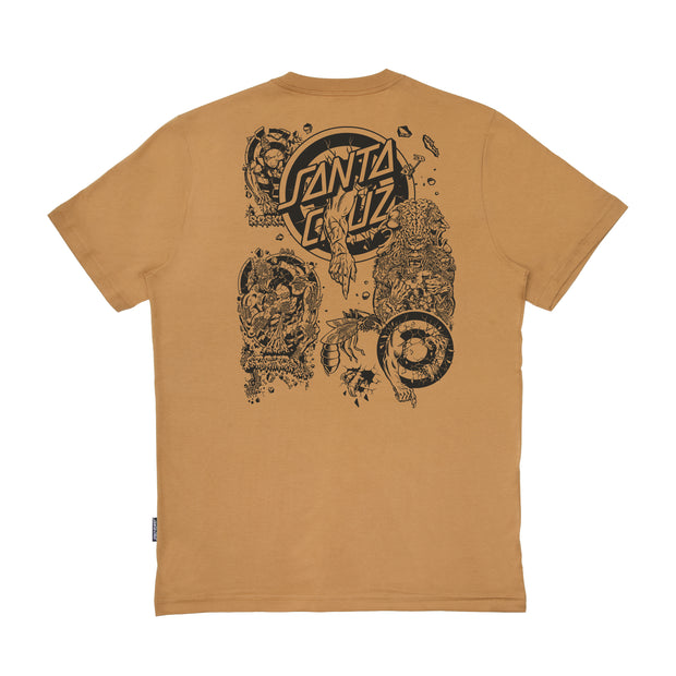 Camiseta Santa Cruz skate ROSKOPP EVO 2 -  Brown/Marrom claro