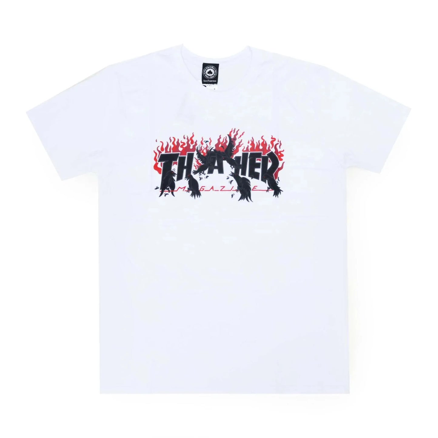 Camiseta Thrasher CROWS - Whita/Branca