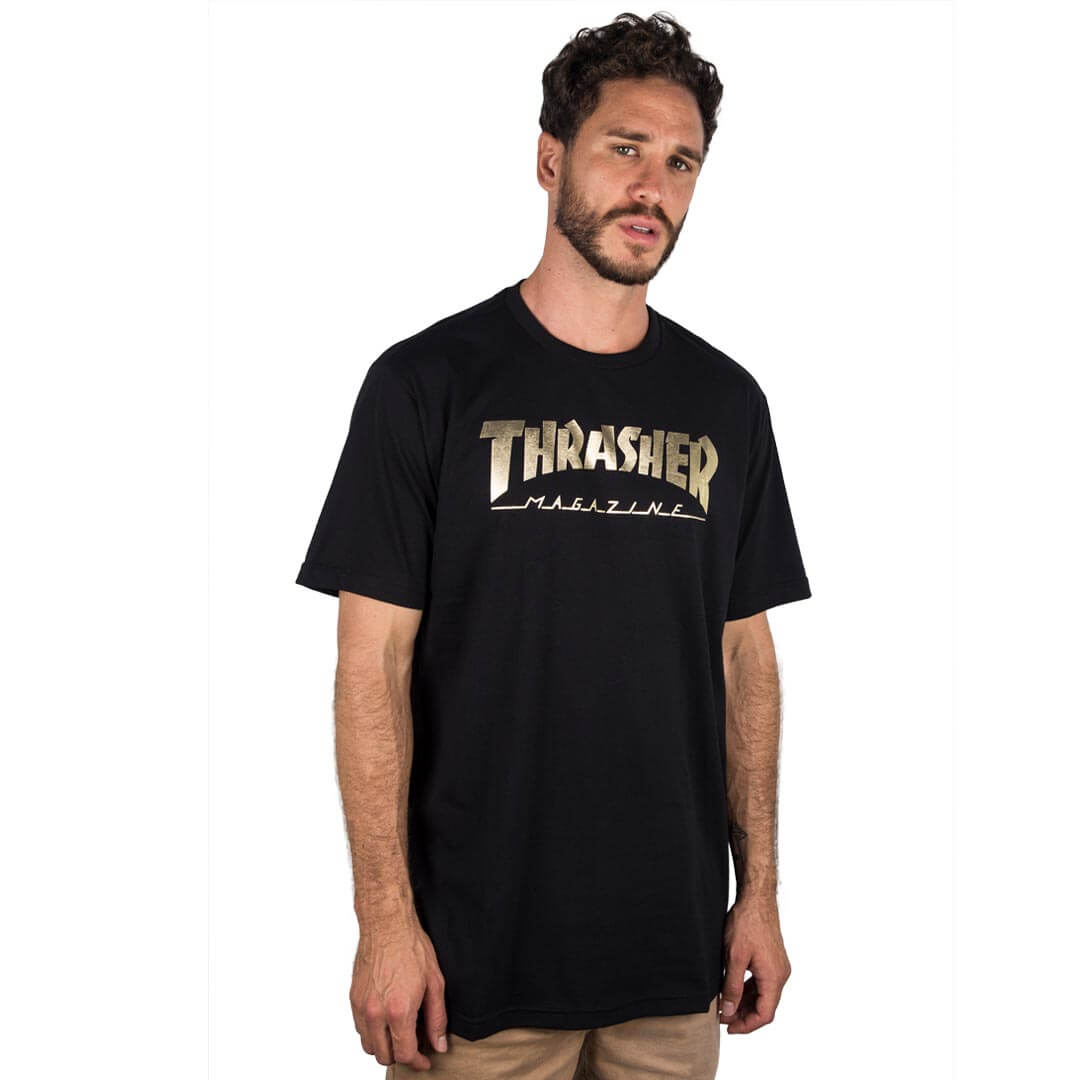 Camiseta Thrasher GOLD FOIL Black/Preto