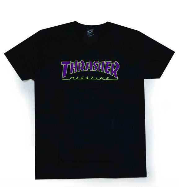 Camiseta Thrasher  OUTLINED - Black/Preto