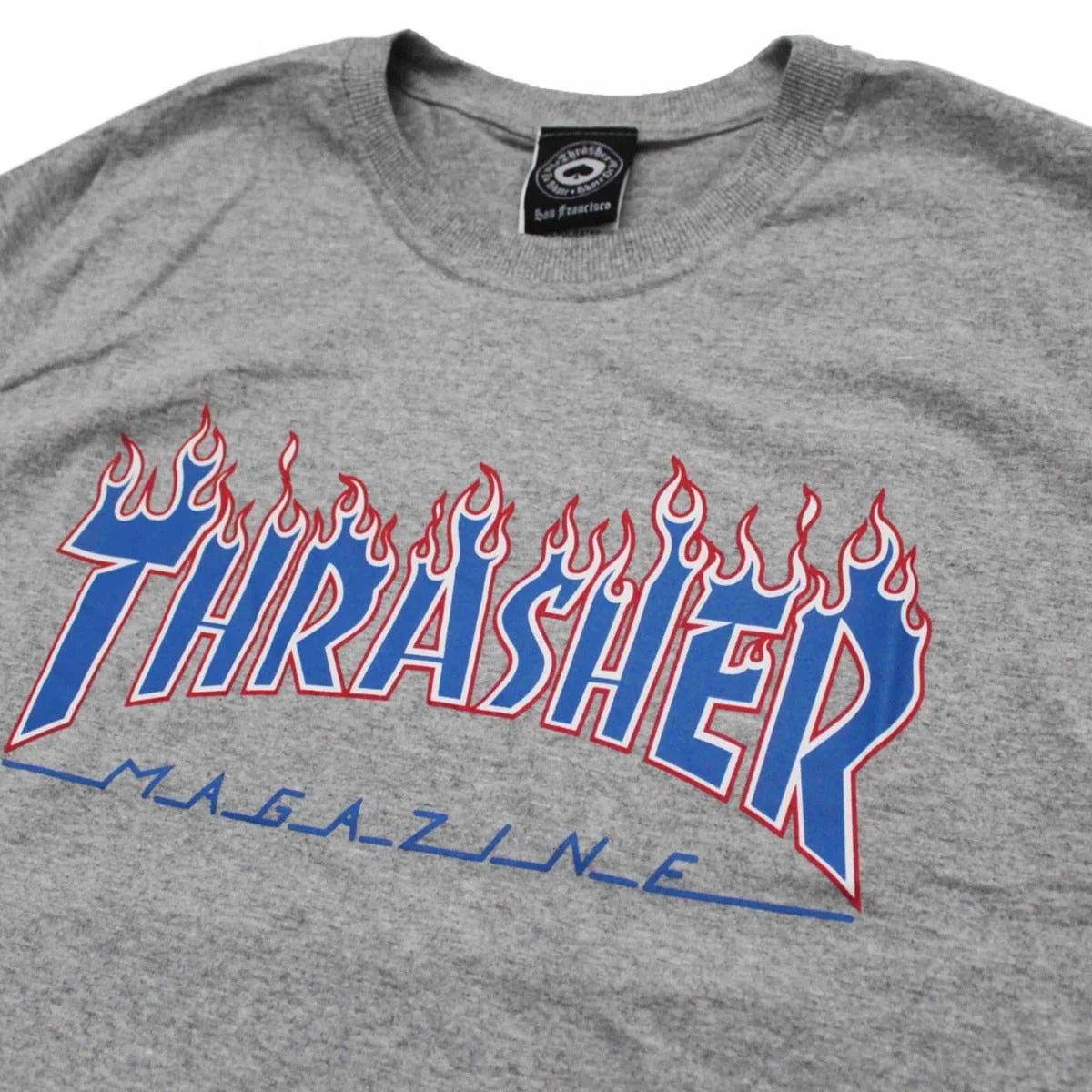 Camiseta Thrasher PATRIOT FLAME - CInza/Grey