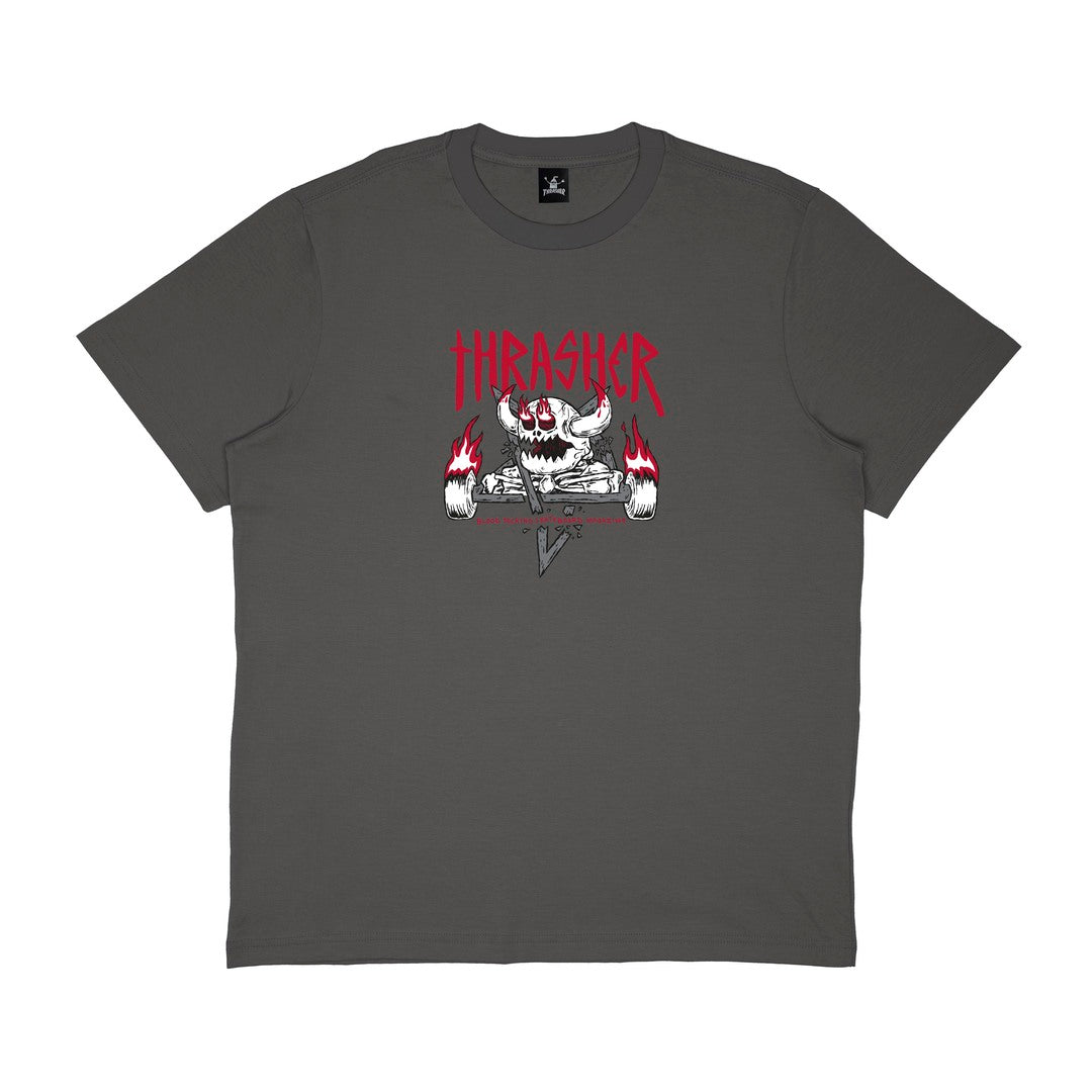 Camiseta Thrasher  TOY MACHINE MONSTER-GRAM - Grey/Cinza