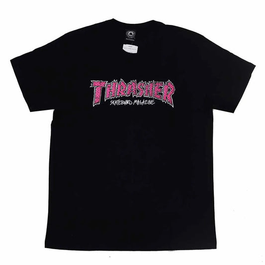 Camiseta Thrasher magazine BRICK LOGO - Black/Preto