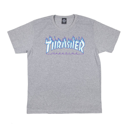 Camiseta Thrasher magazine FLAME LOGO - Cinza Mescla