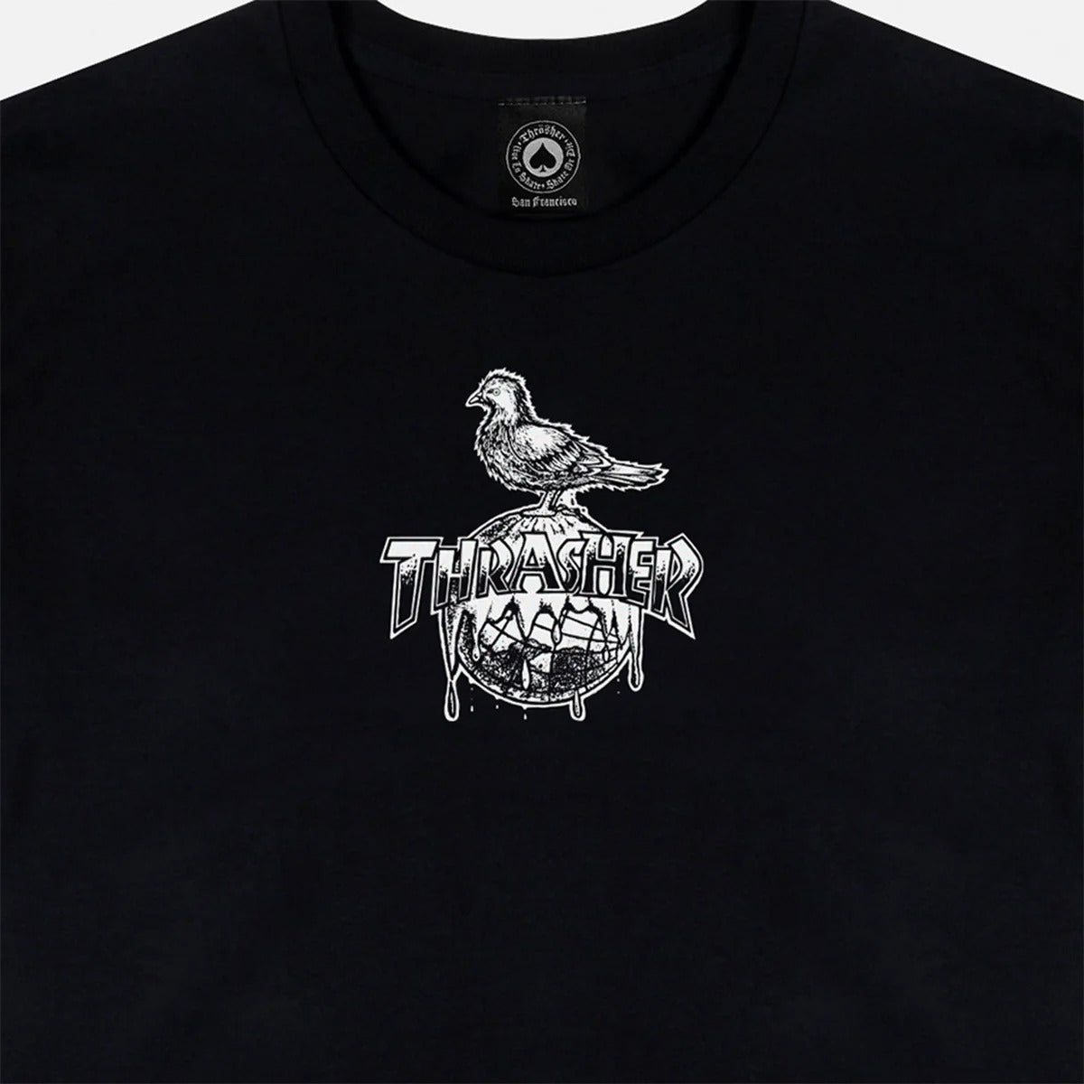 Camiseta Thrasher magazine x Anti hero  COVER THE EARTH - Black/Preto