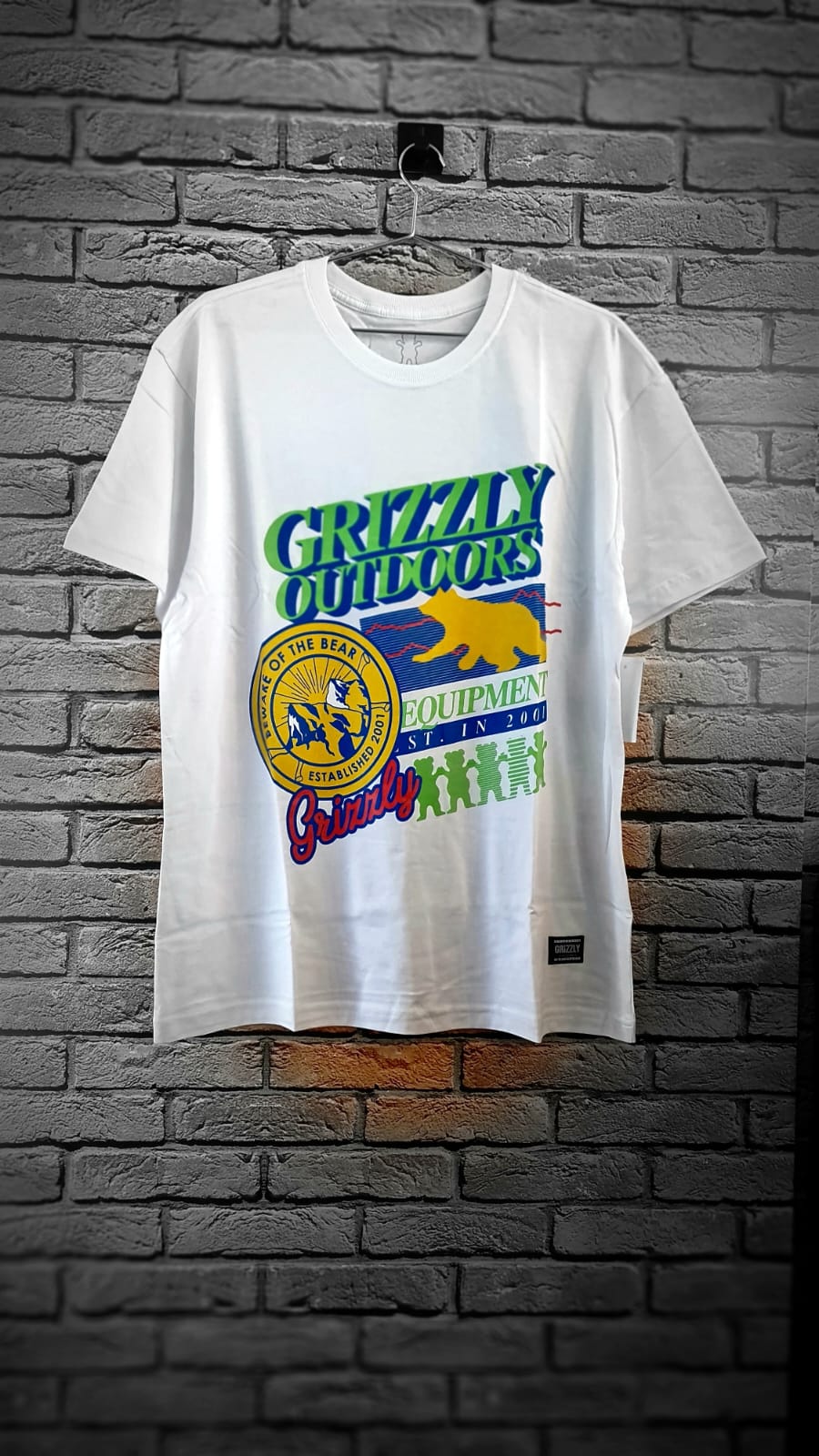 Camiseta Grizzly Neon Trail Ss Tee White/Branco