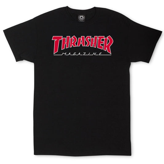 Camiseta Thrasher  OUTLINED - Black/Preto