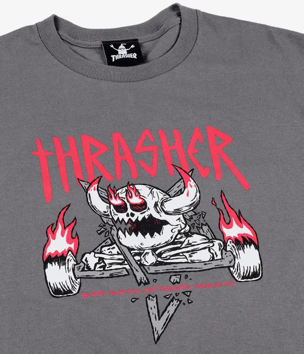Camiseta Thrasher  TOY MACHINE MONSTER-GRAM - Grey/Cinza