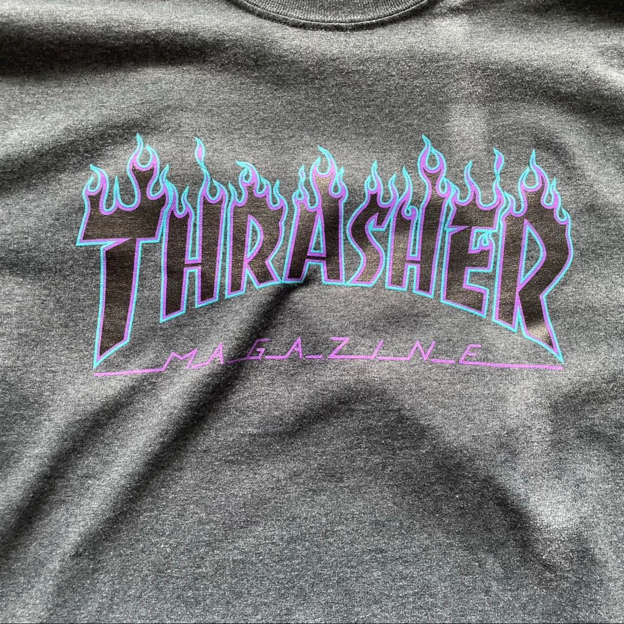 Camiseta Thrasher magazine FLAME LOGO - Cinza Mescla