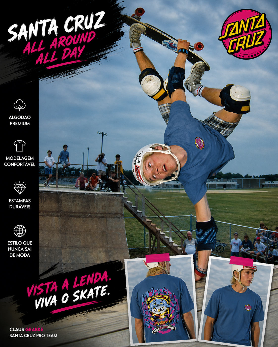 Camiseta Santa Cruz OVERSIZED GRABKE ALL AROUND SPECIAL EDITION -Blue/Azul