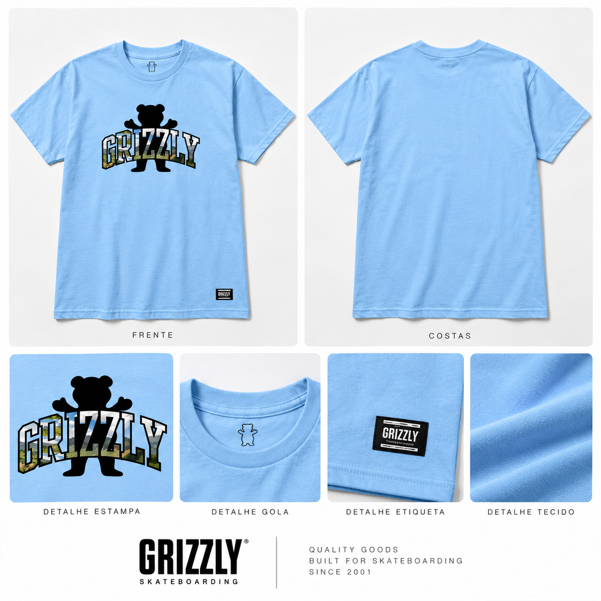 Camiseta Grizzly Landscape Blue/Azul