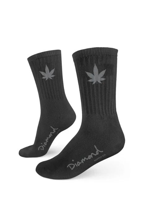 Meia Diamond supply Cannabis - Black/preto