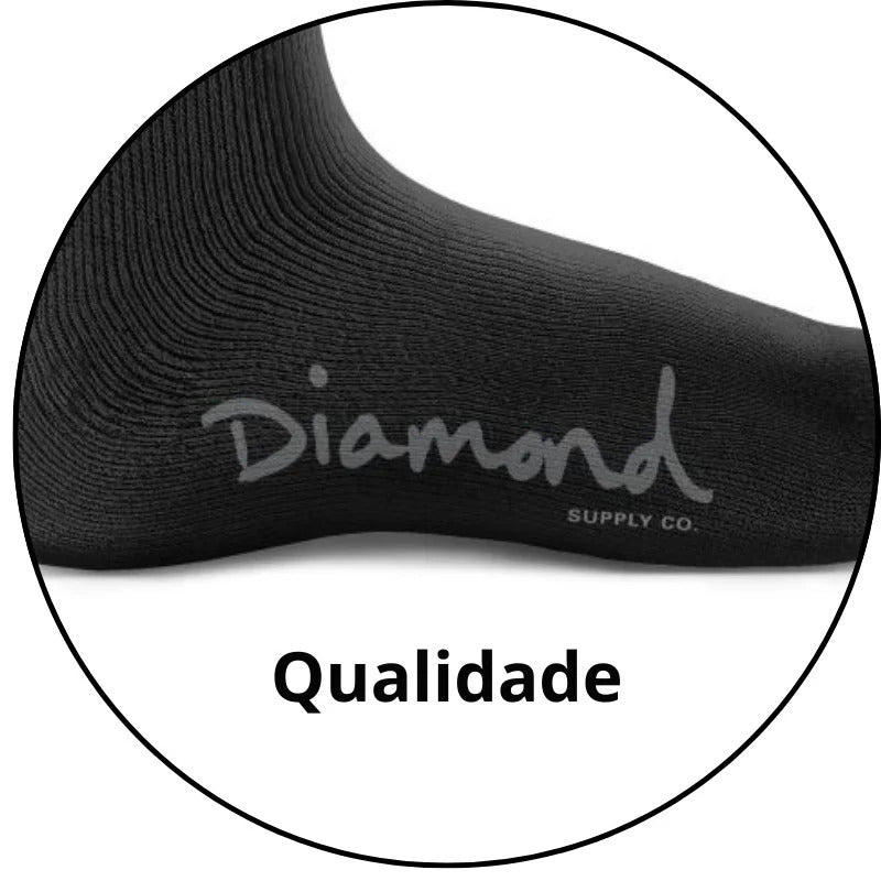 Meia Diamond supply Cannabis - Black/preto