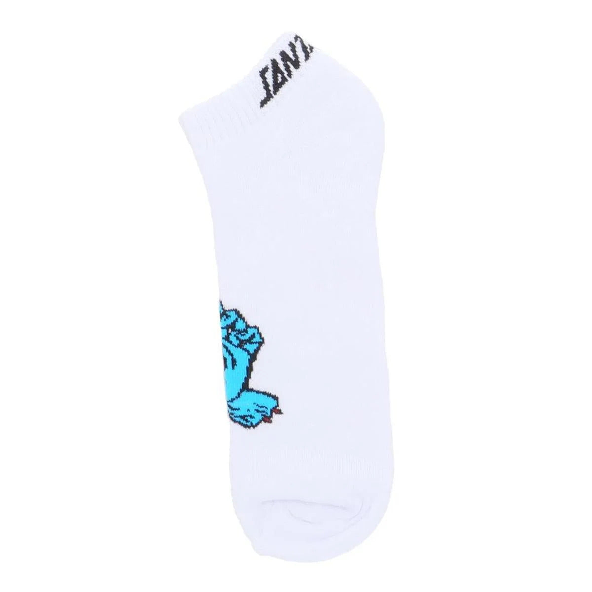 Meia Santa Cruz Skateboard Screaming Hand Invisivel  White/Branco
