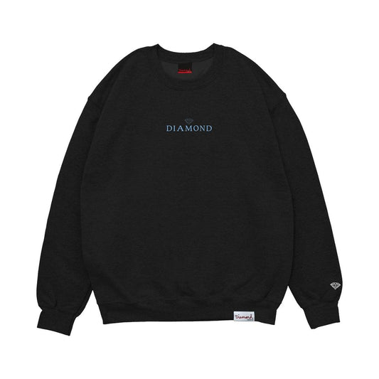 Moletom Diamond - CLASSIC LOGO CREWNECK -  Black/Preto