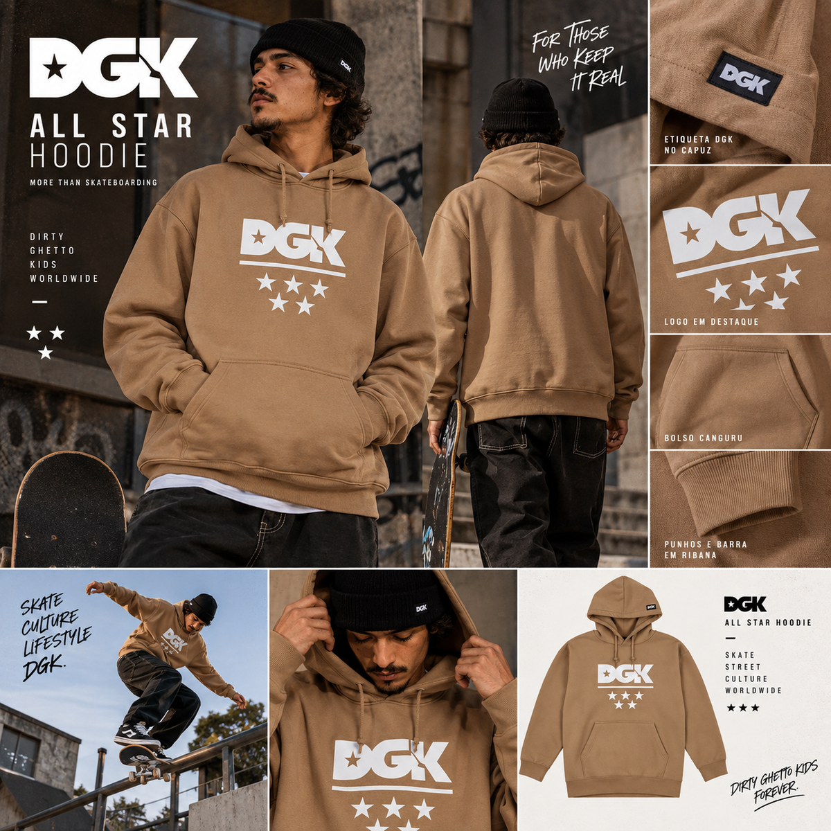 Moletom DGK importado Allstar Brown/Marrom