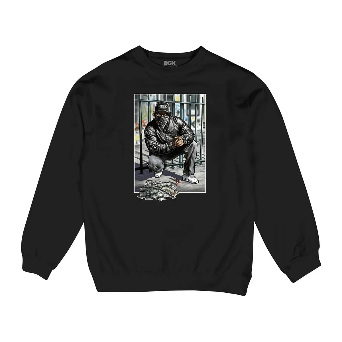 Moletom DGK importado Crewneck Fleece Black/Preto