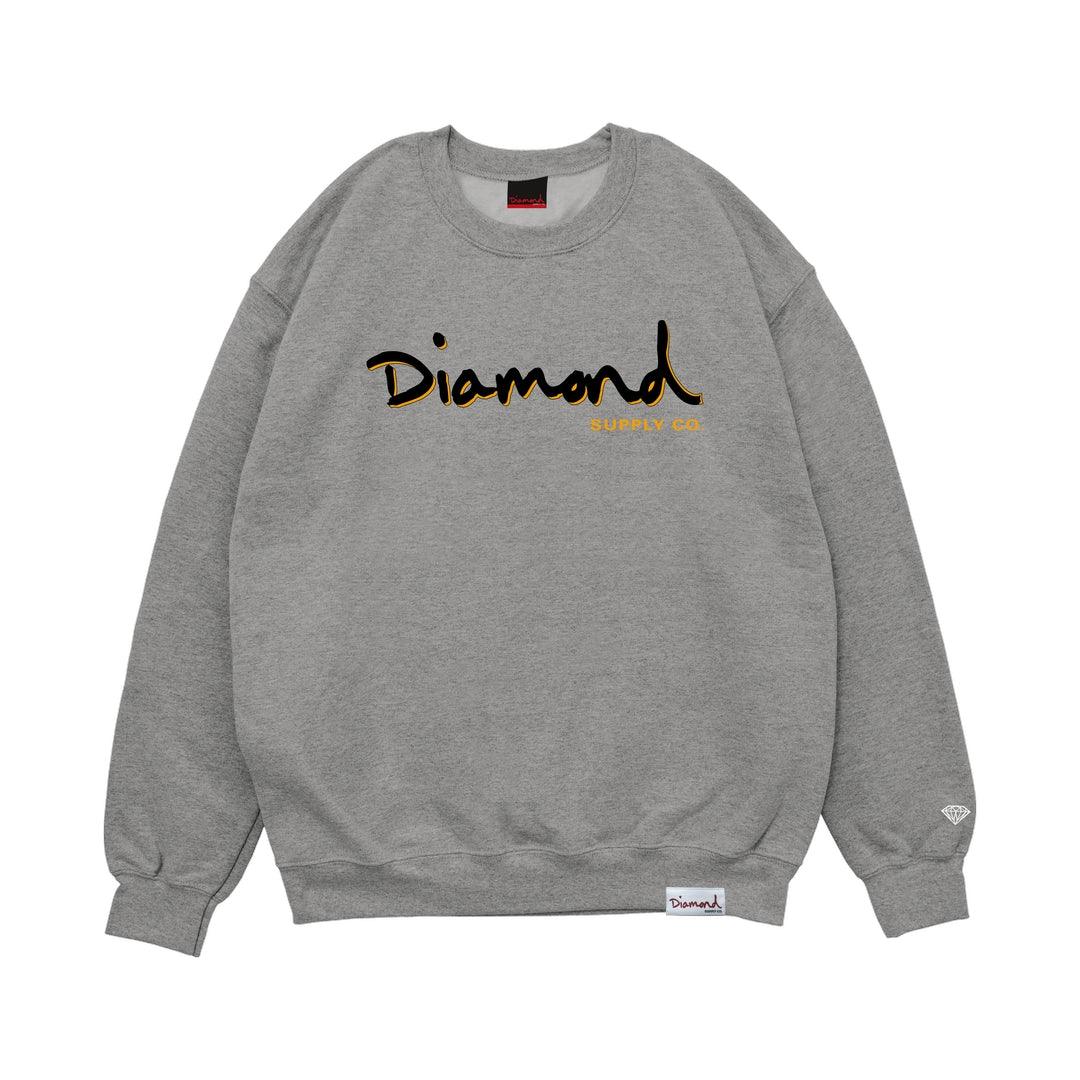 Moletom Diamond - OUTLINE CREWNECK - Grey/Cinza