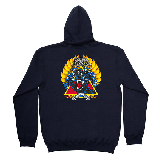 Moletom Santa Cruz Canguru fechado NATAS SCREAMING PANTHER HOOD - Azul Marinho