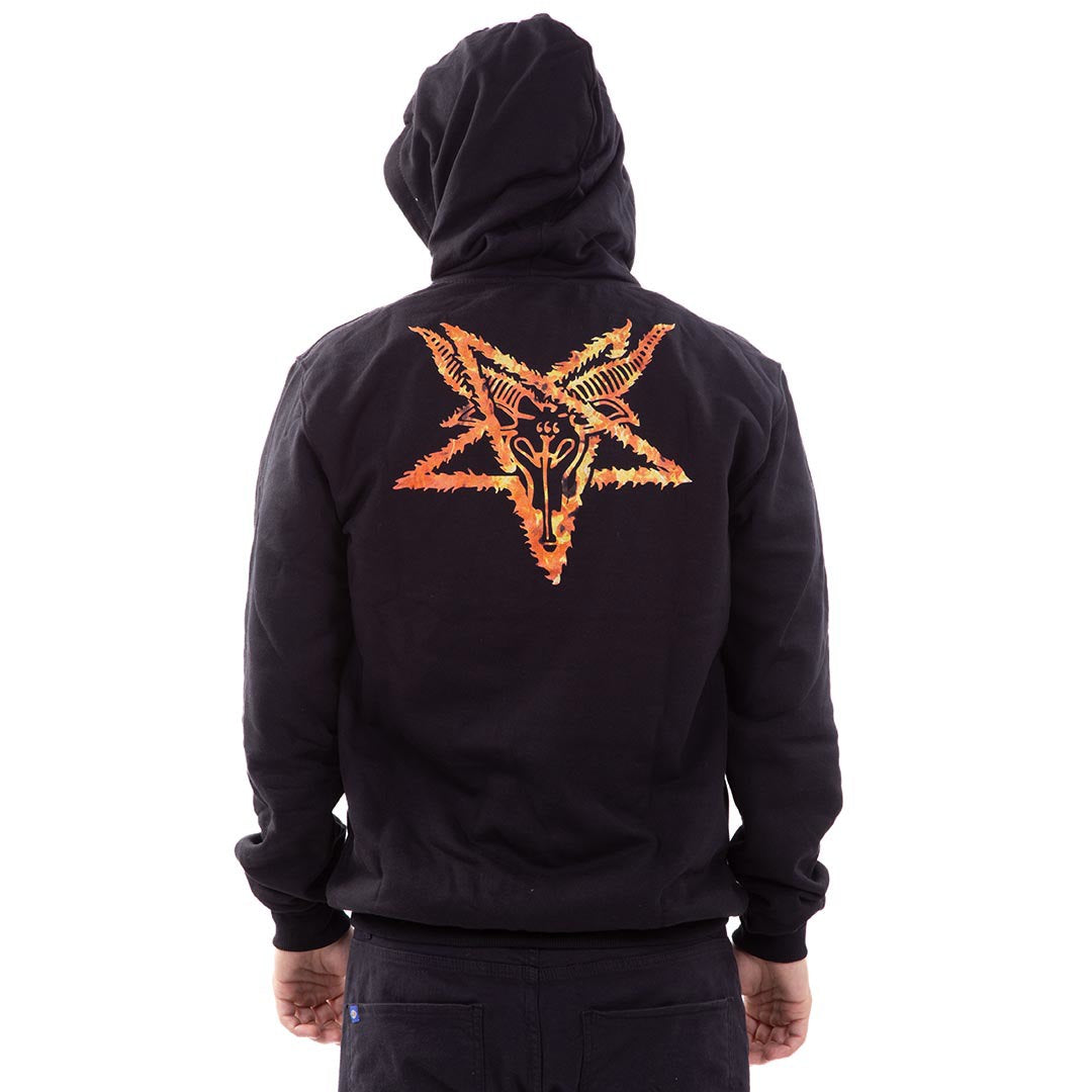 Moletom Thrasher MOLETOM THRASHER CANGURU FECHADO SKATEGOAT INFERNO - Black/preto