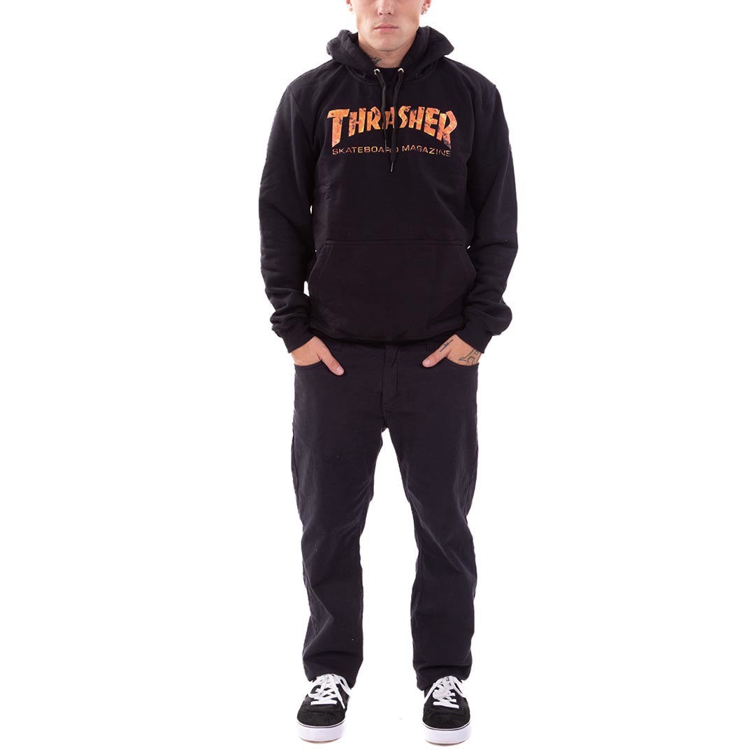 Moletom Thrasher MOLETOM THRASHER CANGURU FECHADO SKATEGOAT INFERNO - Black/preto