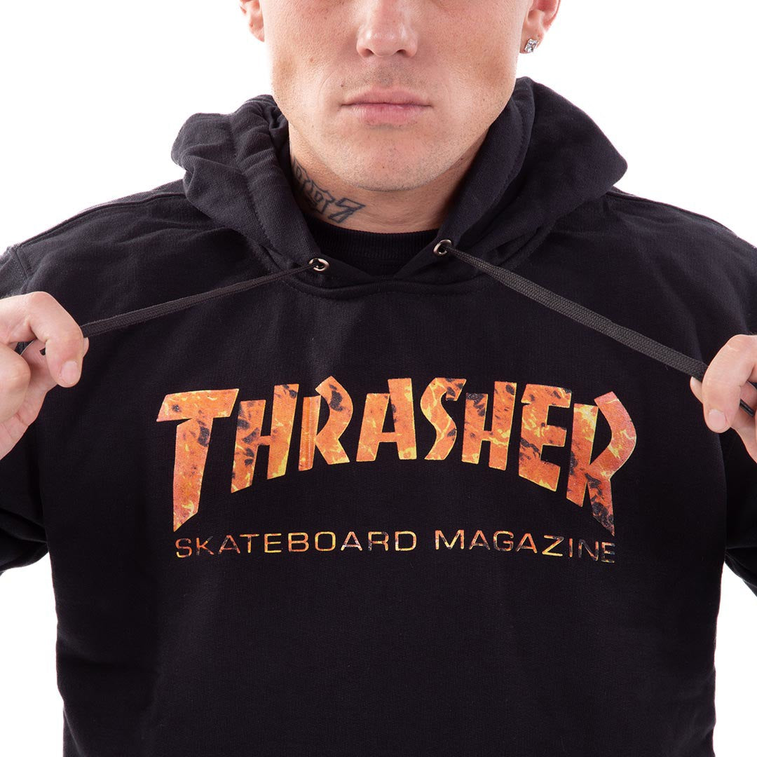Moletom Thrasher MOLETOM THRASHER CANGURU FECHADO SKATEGOAT INFERNO - Black/preto