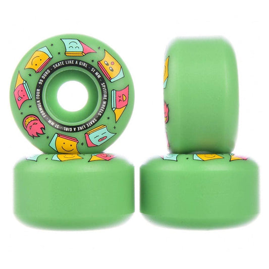 Roda Spitfire F4  Glow Green Classic Like a Girl - 53mm