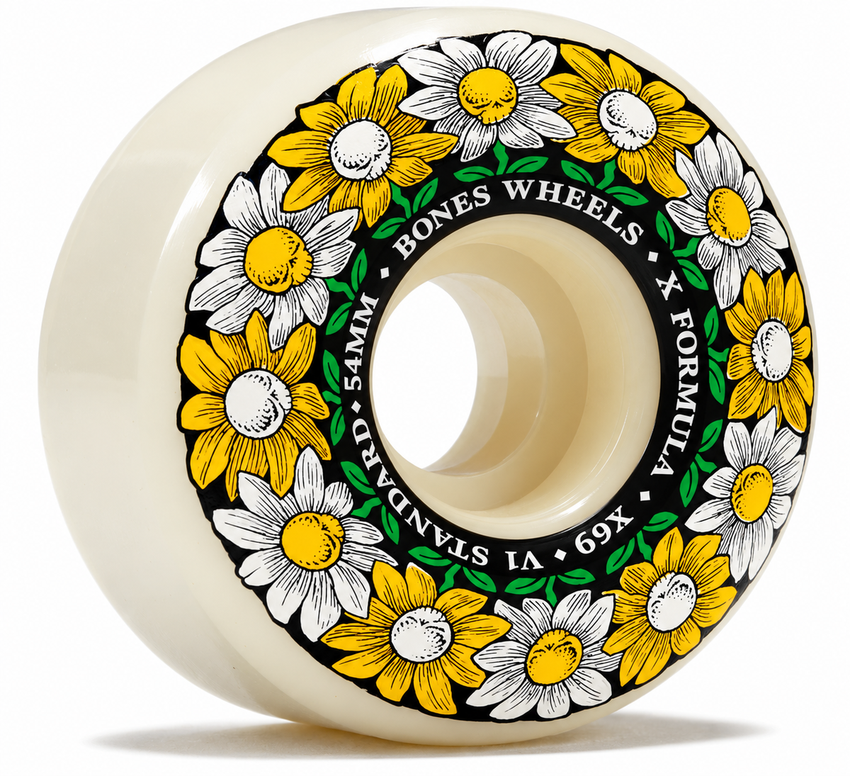 Roda Bones wheels X-Formula PUSHIN DAISIES V1 99A WHEELS 52MM