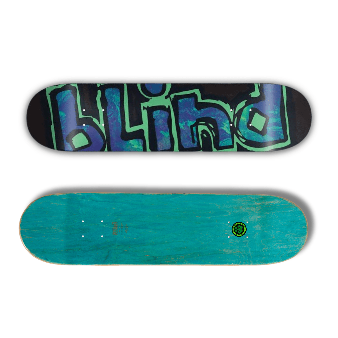 Shape Maple Blind OG logo RHM Resin-7  Blue/Green 8.12"