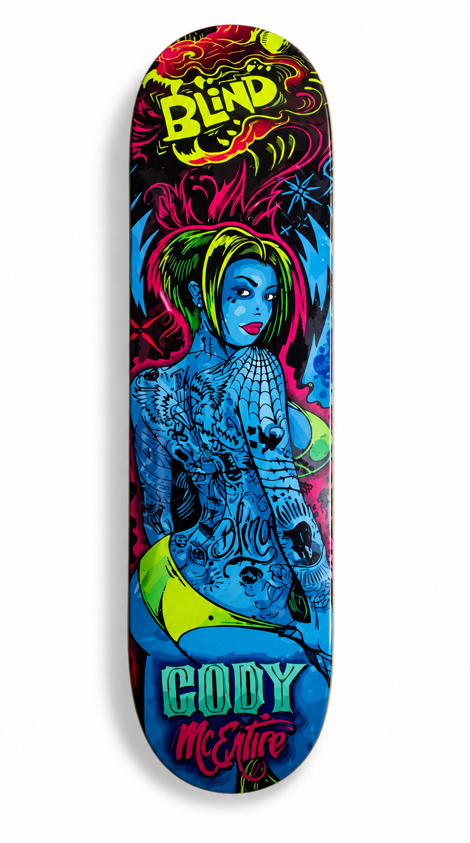 Shape Blind Skateboards MCentire Blacklight Resin-7 8.25"