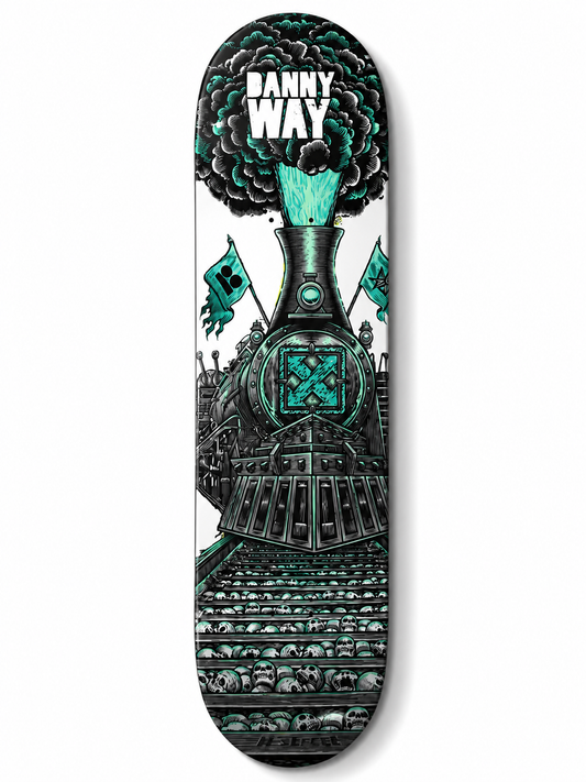 Shape importado H-Street Danny way HEAVY TRAIN White/blue Resin-7  8.0"