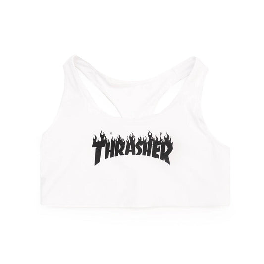 Top Thrasher Flame Hot - Branco/Preto