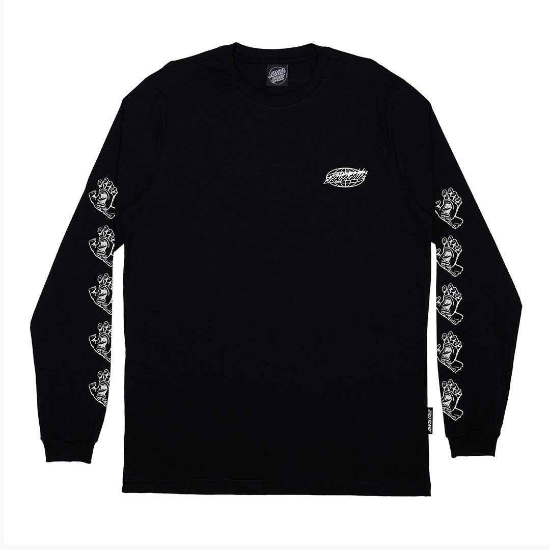 CAMISETA MANGA LONGA GLOBAL FLAME DOT MONO LS - BLACK/PRETO