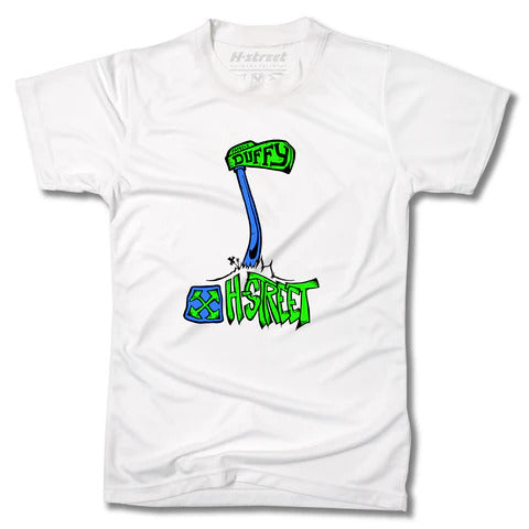 Camiseta H-Street DUFFY STREET SCENE TEE - Branco/White