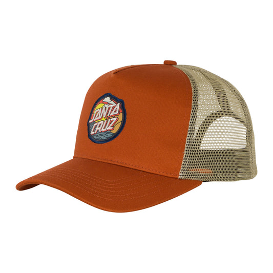 Boné Santa Cruz Trucker - Trucker Cliff View Dot Aba torta