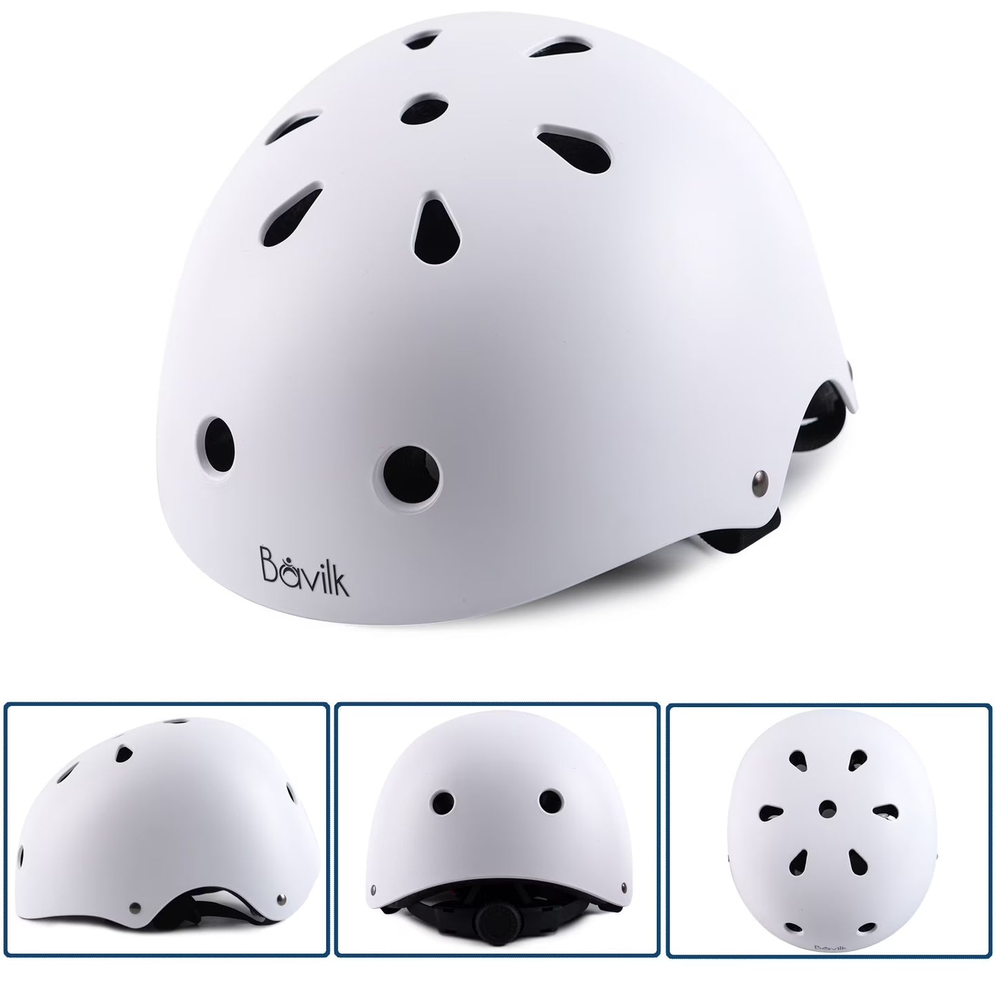 Capacete Importado BAVILK Classic white Certified - M